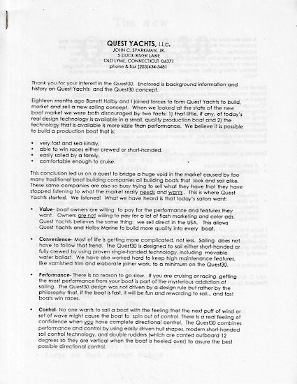 Holby Quest 30 Brochure Package