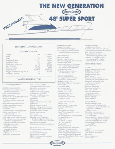Ocean 48 Super Sport Specification Brochure