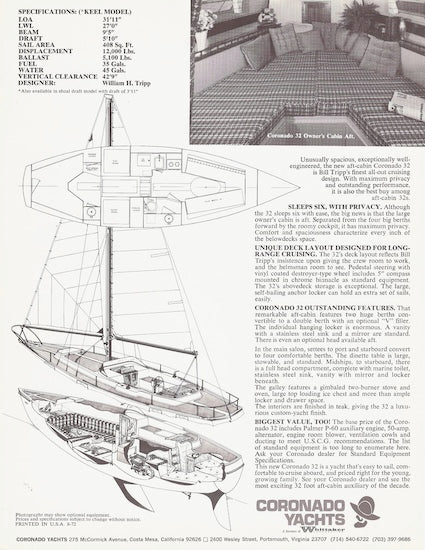 Coronado 32 Brochure