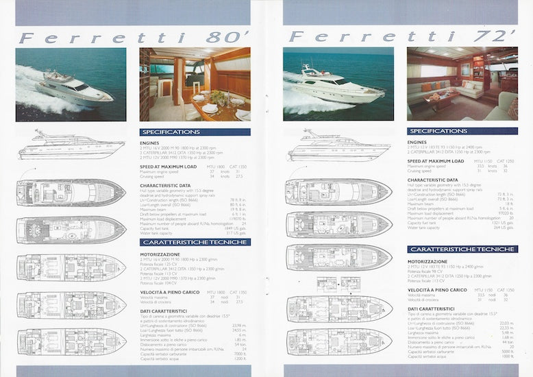 Ferretti 1990s Brochure
