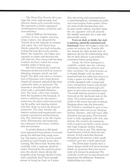 Down East 40 Trawler Digital Brochure