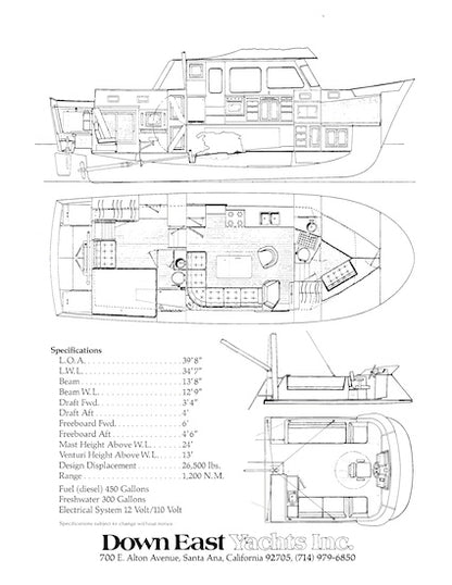 Down East 40 Trawler Digital Brochure