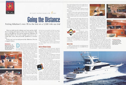 Mikelson 78 Sportfisher Sea Magazine Reprint Brochure