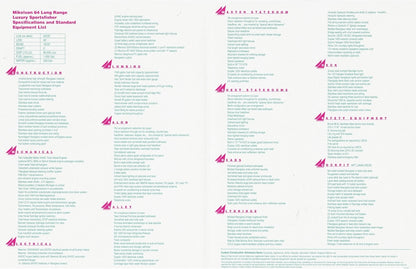 Mikelson 64 Long Range Sportfisher Specification Brochure