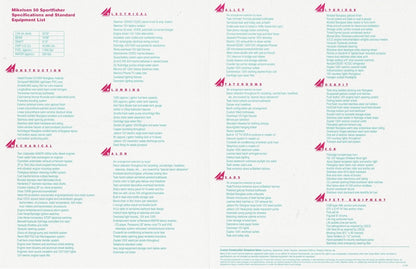 Mikelson 50 Sportfisher Specification Brochure