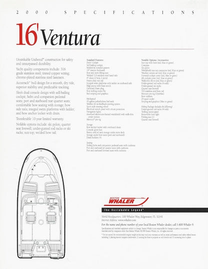 Boston Whaler Ventura 16 Brochure