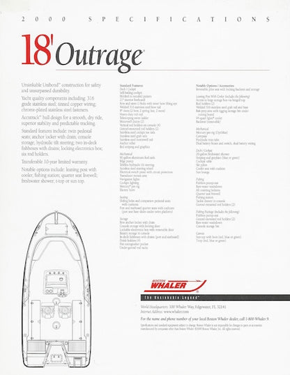 Boston Whaler Outrage 18 Brochure