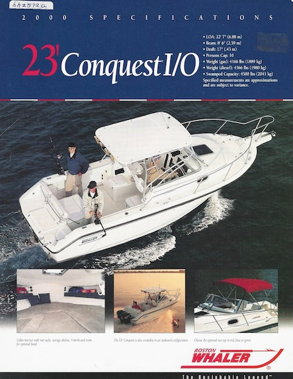 Boston Whaler Conquest 23 I/0 Brochure