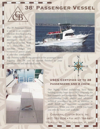 Canaveral 38 Passenger Vessel Specification Brochure