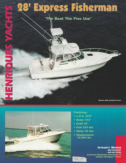 Henriques 28 Express Fisherman Specification Brochure