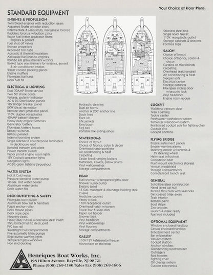 Henriques 44 Sport Fisherman Brochure