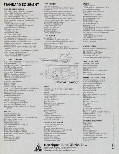 Henriques 50 Sport Fisherman Brochure