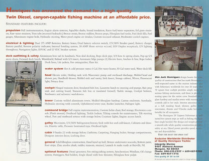 Henriques 28 Express Fisherman Specification Brochure