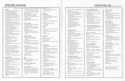 Beneteau 40 Center Cockpit Specification Brochure