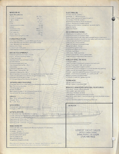 Mason 43 Brochure