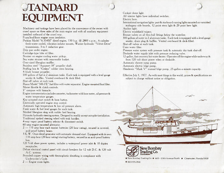Bombay Trawler Brochure