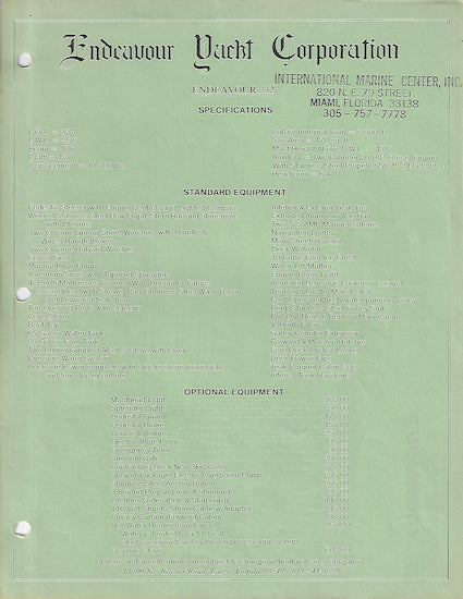 Endeavour 32 Brochure