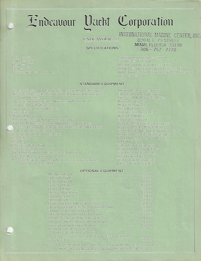 Endeavour 32 Brochure