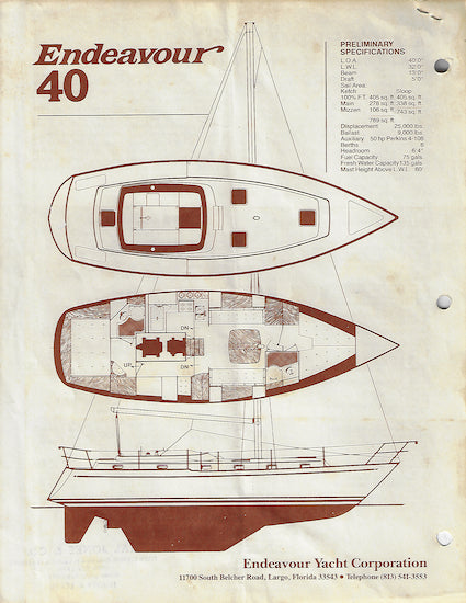 Endeavour 40 Specification Brochure