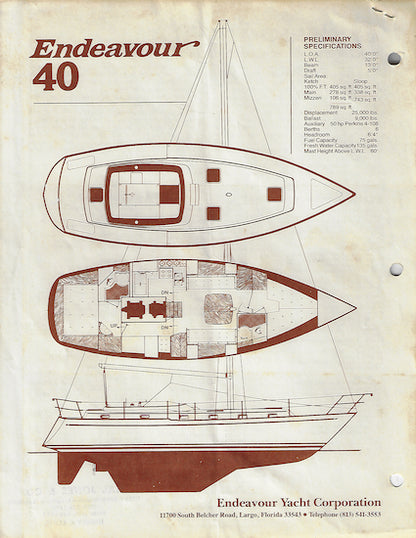 Endeavour 40 Specification Brochure