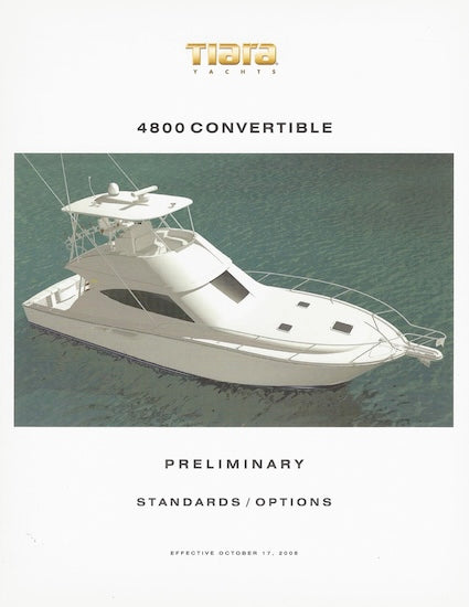 Tiara 4800 Convertible Specification Brochure