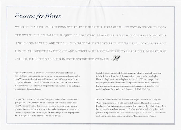 Four Winns 2009 Poster Brochure