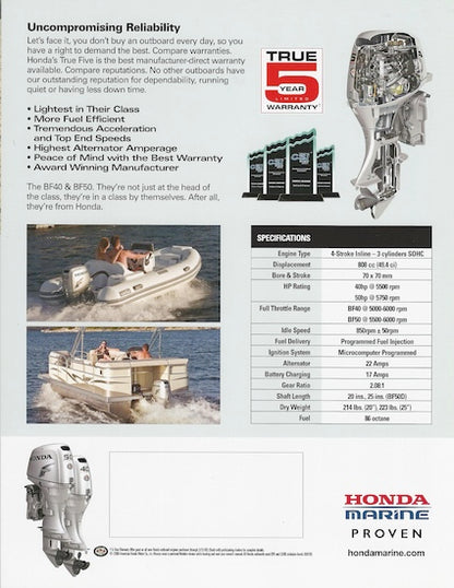 Honda 40/50hp Outboard Brochure