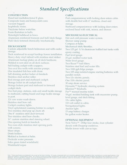 Ocean Cat 30 Brochure Package