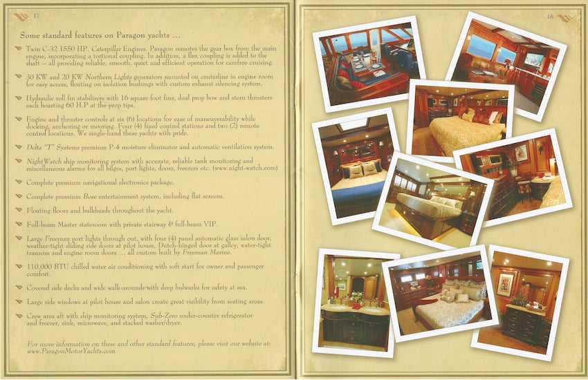 Paragon Motor Yachts Brochure