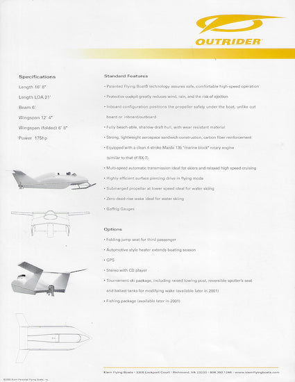 Klem Outrider Brochure