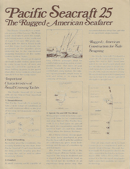Pacific Seacraft 25 Brochure