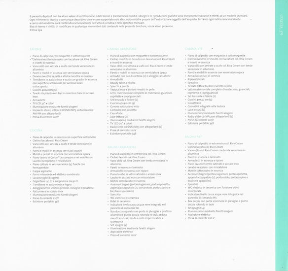 Riva Vertigo 63 Specification Brochure