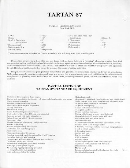 Tartan 37 Brochure