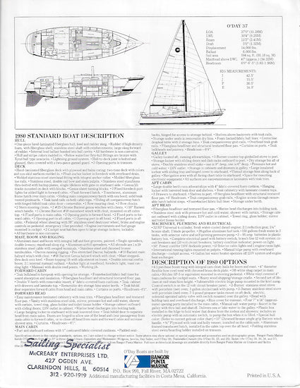 O'Day 37 Brochure