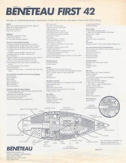 Bénéteau First 42 Brochure