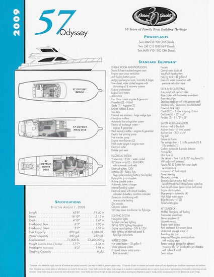 Ocean 57 Odyssey Specification Brochure