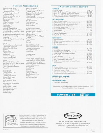 Ocean 57 Odyssey Specification Brochure