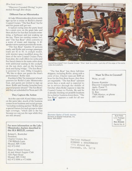 Bluewater Sea Breeze Newsletter - Summer 1985