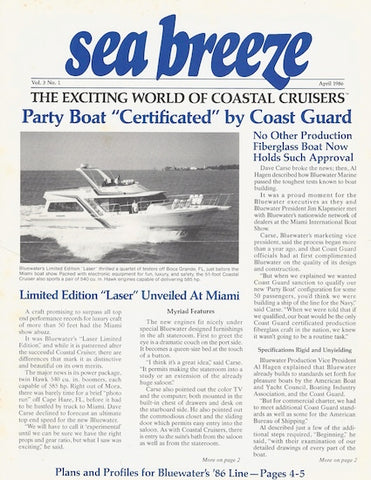 Bluewater Sea Breeze Newsletter - Spring 1986