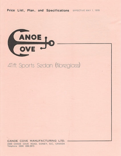 Canoe Cove 41 Sedan Specification Brochure