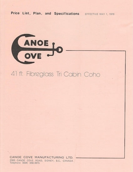 Canoe Cove 41 Tri Cabin Coho Specification Brochure