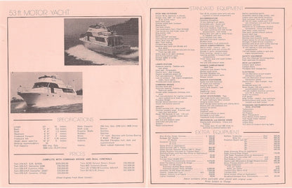Canoe Cove 53 Motor Yacht Specification Brochure