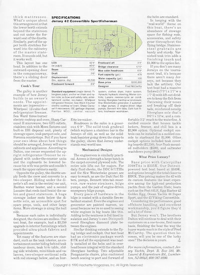 Jersey 42 Boating Magazine Reprint Brochure