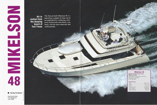 Mikelson 48 Sea Magazine Reprint Brochure