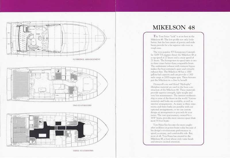 Mikelson 48 Sea Magazine Reprint Brochure