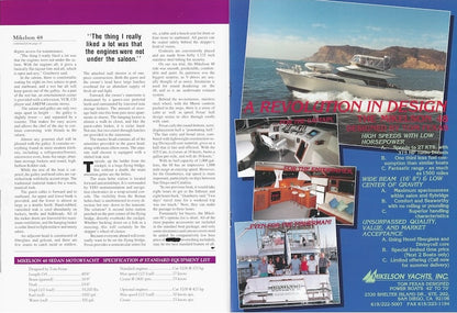 Mikelson 48 Sea Magazine Reprint Brochure