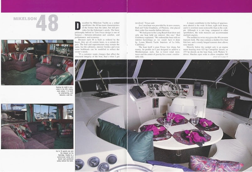 Mikelson 48 Sea Magazine Reprint Brochure