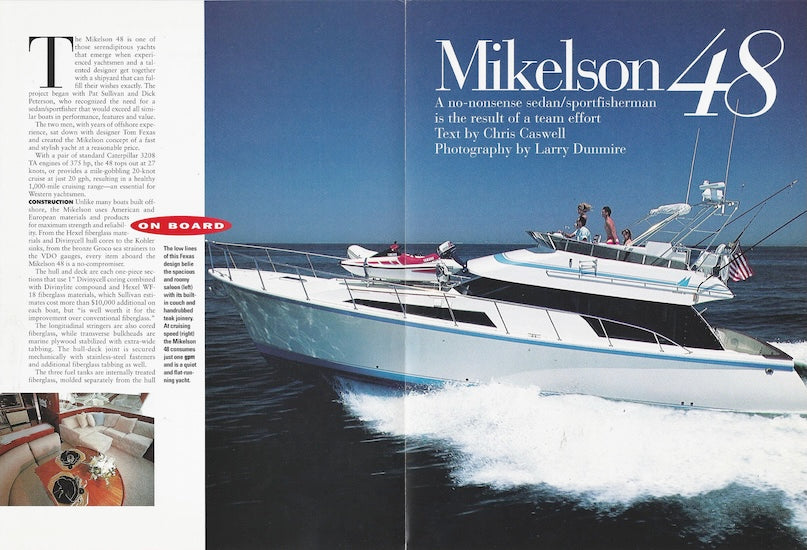 Mikelson 48 Sportfisher Yachting Magazine Reprint Brochure