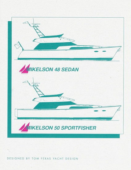 Mikelson 48 Sedan / 50 Sportfish Specification Brochure