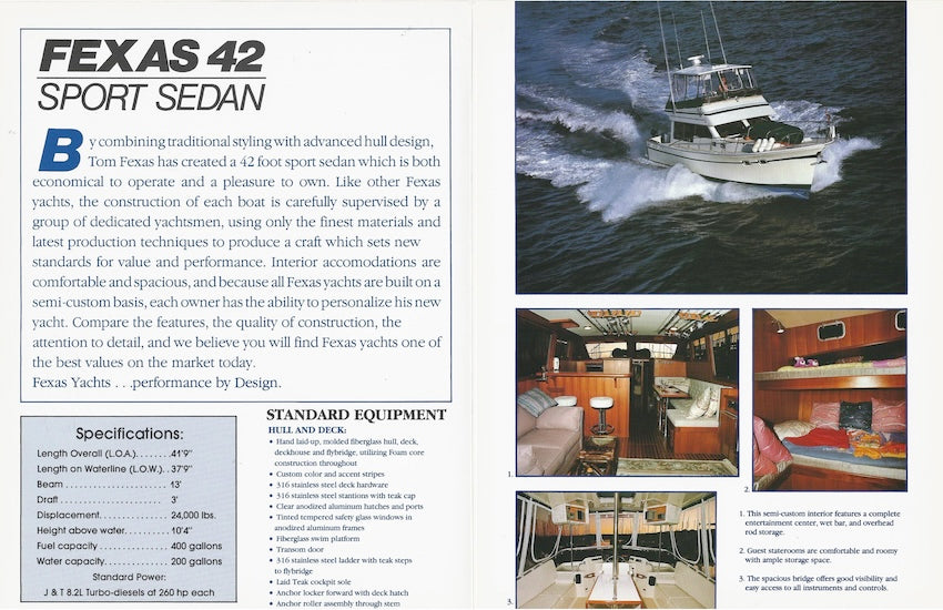 Mikelson Fexas 42 Sport Sedan Brochure